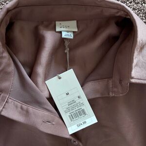 TARGET A NEW DAY BLOUSE BROWN MEDIUM